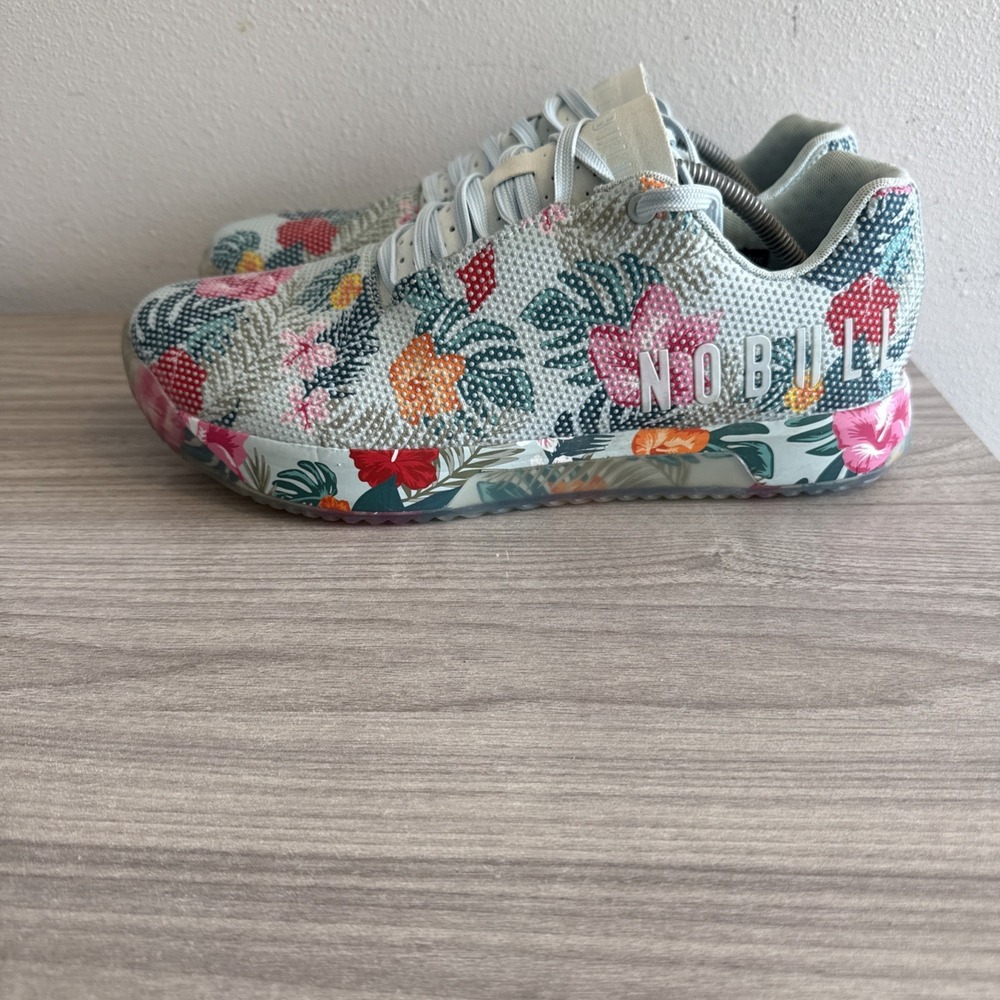 Nobull Unisex Multicolor Tropical Floral Trainer Sneaker Shoes Sz M 12.5 W 14